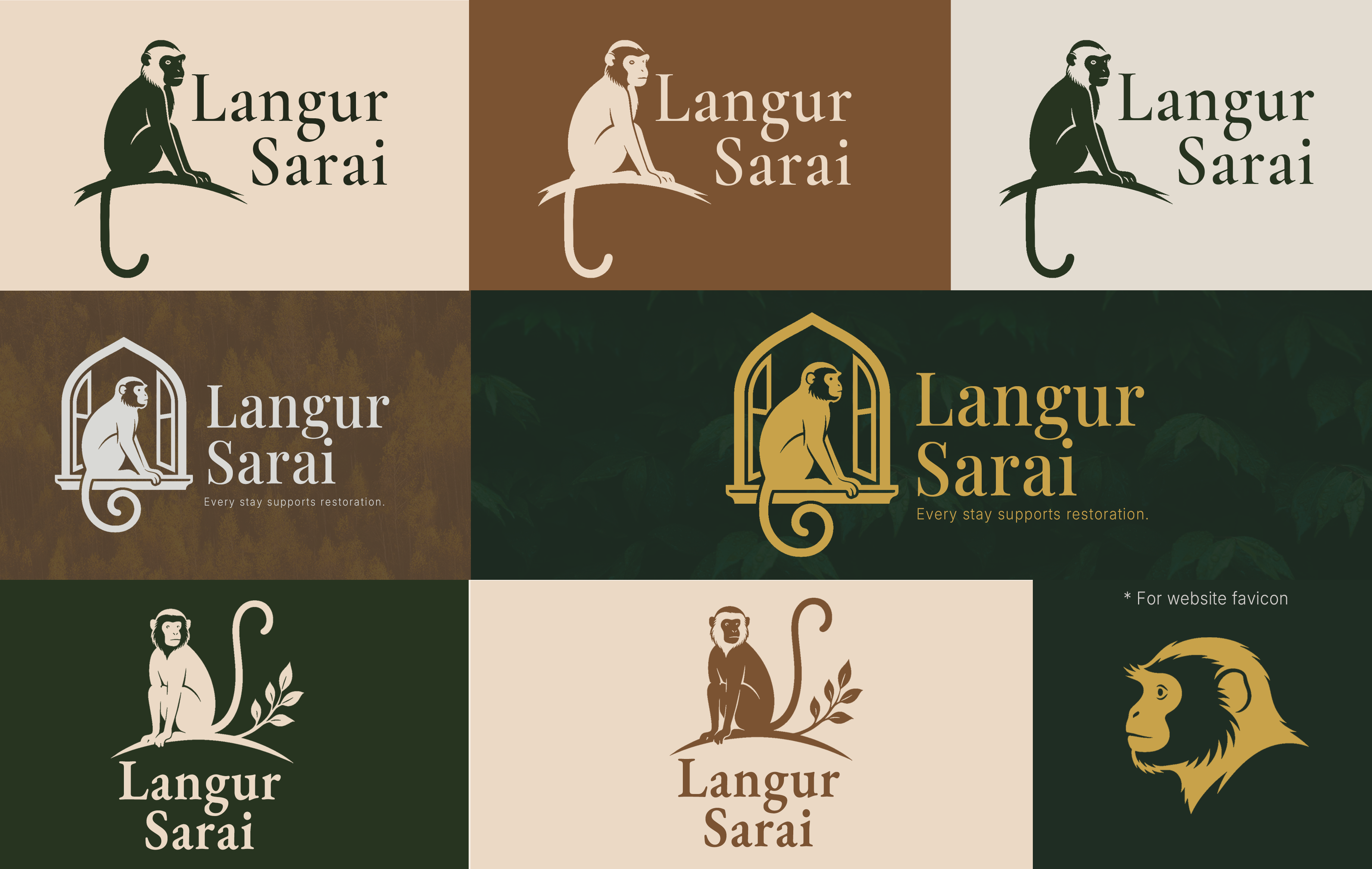 Langur Sarai brand exploration artboard