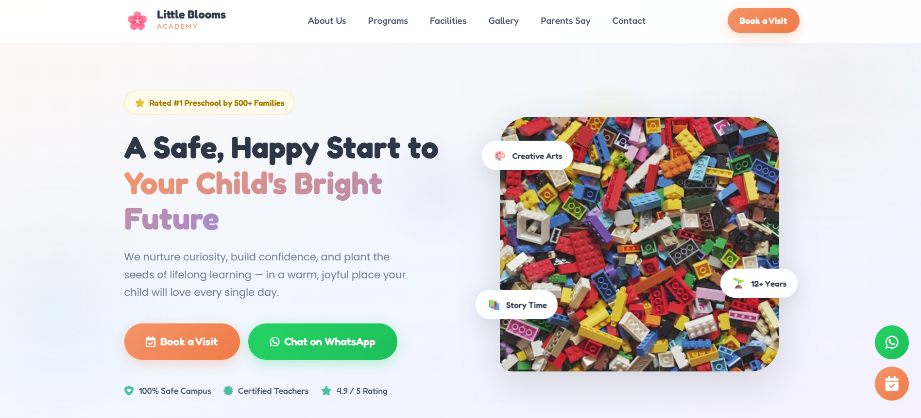 Little Blossoms website screenshot